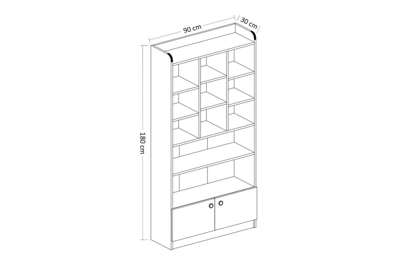 Kashiwa Bokhylla 90x30 cm Vit - Hanah Home - Förvaring - Hyllor - Bokhylla