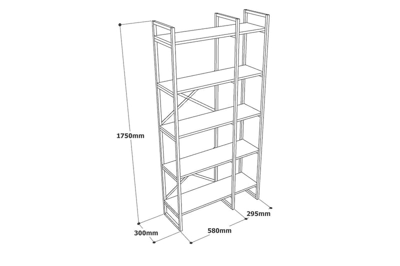 Kerakeha Bokhylla 87,5x30 cm Guld - Hanah Home - Förvaring - Hyllor - Bokhylla