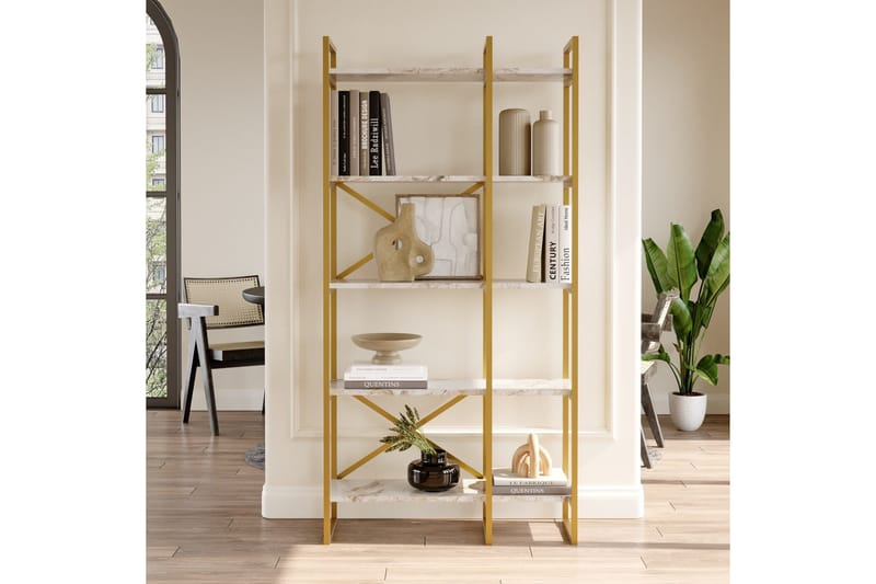 Kerakeha Bokhylla 87,5x30 cm Guld - Hanah Home - Förvaring - Hyllor - Bokhylla