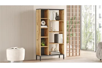 Keshav Bokhylla 72x25,5 cm Antracit/Brun - Hanah Home - Förvaring - Hyllor - Bokhylla