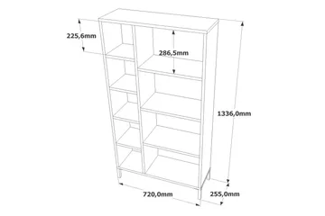 Keshav Bokhylla 72x25,5 cm Antracit/Brun - Hanah Home - Förvaring - Hyllor - Bokhylla