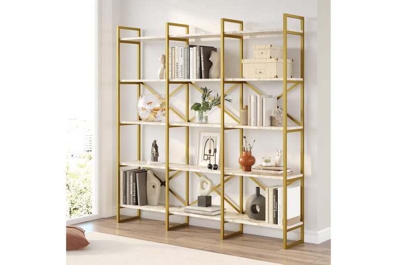 KESHRI Bokhylla 170x30 cm Guld - Förvaring - Hyllor - Bokhylla