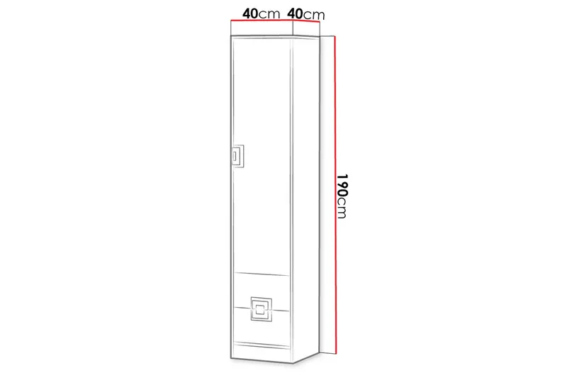 Klacksberg Hylla 40x40x190 cm - Beige/Vit - Förvaring - Hyllor - Bokhylla