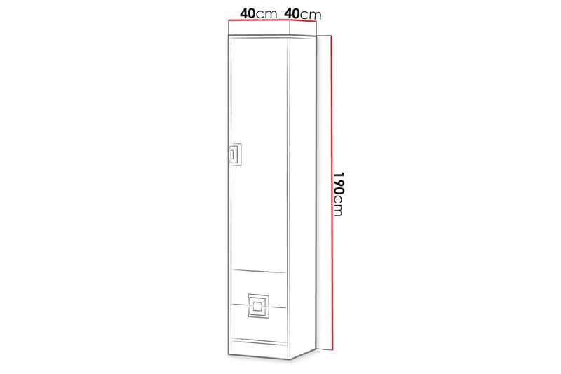 Klacksberg Hylla 40x40x190 cm - Beige/Vit - Förvaring - Hyllor - Bokhylla