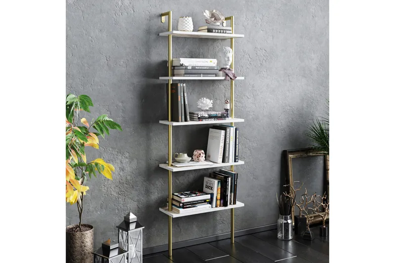 Konsterud Bokhylla - Guld - Förvaring - Hyllor - Steghylla & trapphylla