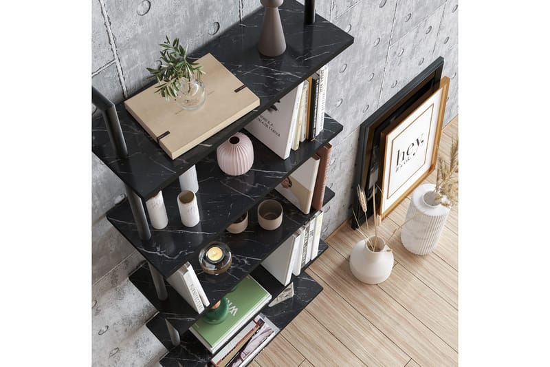 Konsterud Bokhylla - Svart/Marmor - Förvaring - Hyllor - Bokhylla