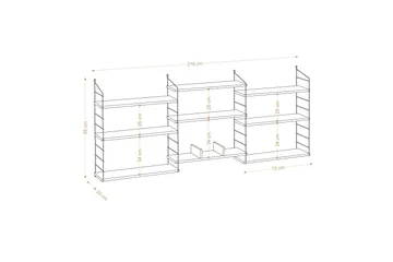 Laba Bokhylla 85x20 cm Brun - Hanah Home - Förvaring - Hyllor - Bokhylla