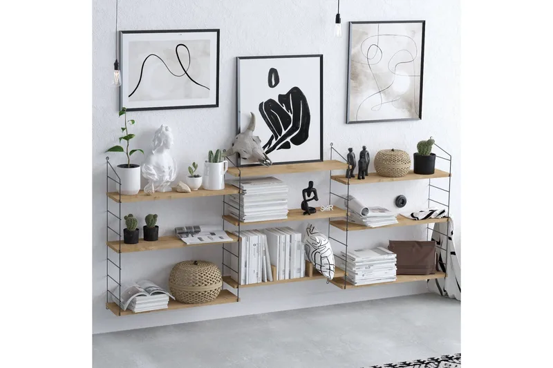 Laba Bokhylla 85x20 cm Brun - Hanah Home - Förvaring - Hyllor - Bokhylla