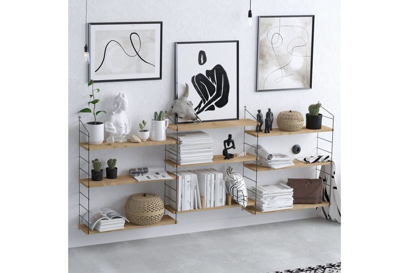 Laba Bokhylla 85x20 cm Brun - Hanah Home - Förvaring - Hyllor - Bokhylla