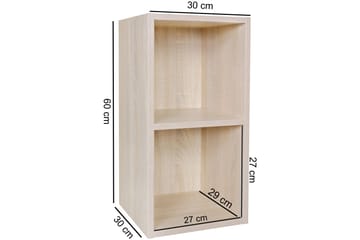 Langriville Bokhylla i Ek - Beige - Förvaring - Hyllor - Bokhylla
