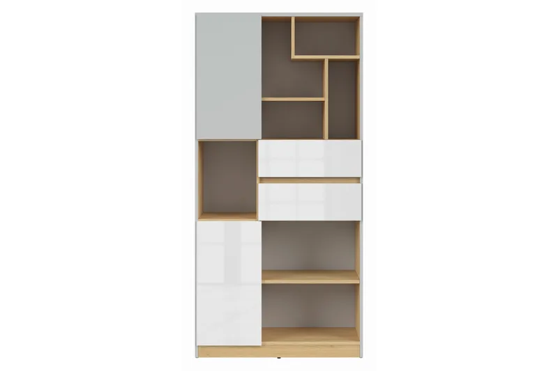 Leokkol Bokhylla 80 cm - Trä/natur|Vit|Grå - Förvaring - Hyllor - Bokhylla