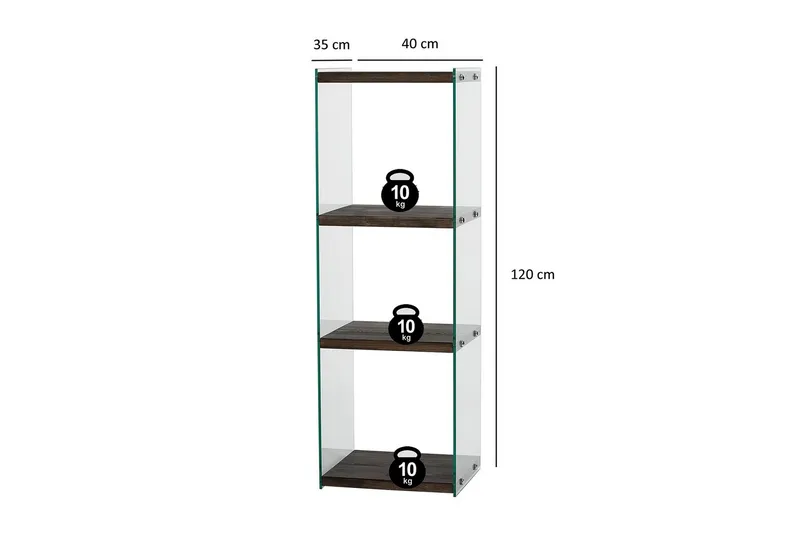 Lepinas Bokhylla 40 cm - Antracit - Förvaring - Hyllor - Bokhylla