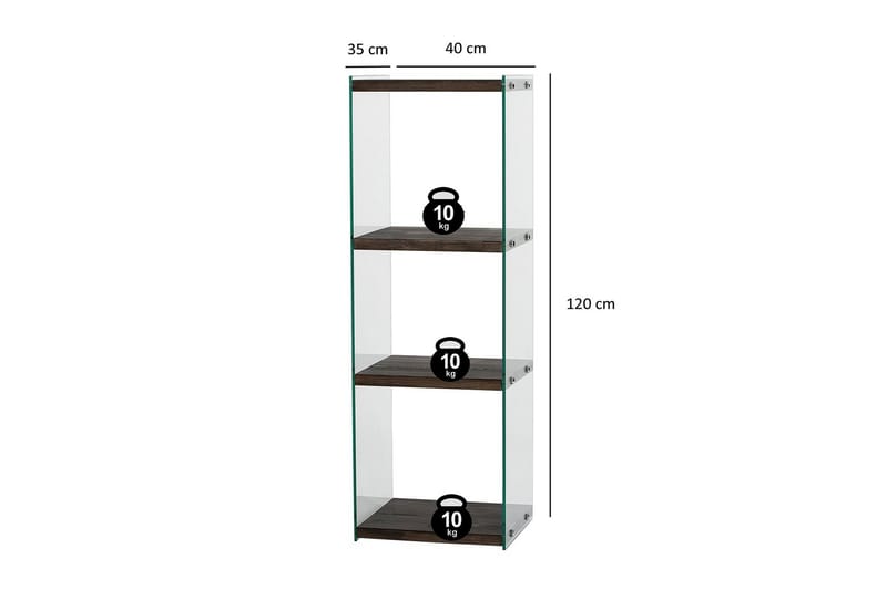 Lepinas Bokhylla 40 cm - Antracit - Förvaring - Hyllor - Bokhylla