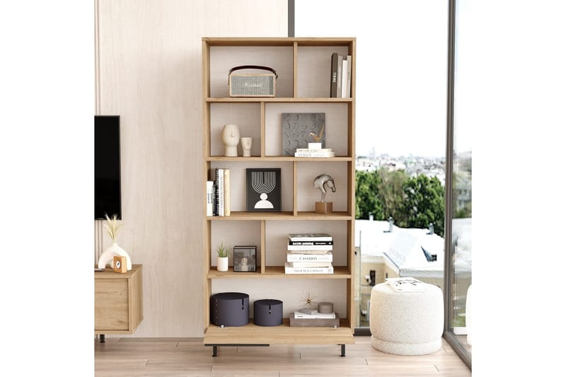 Liyakat Bokhylla 83,9 cm - Valnöt - Förvaring - Hyllor - Bokhylla