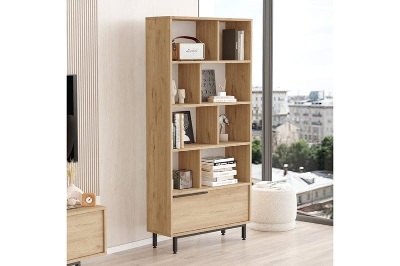 Liyakat Bokhylla 83,9 cm - Valnöt - Förvaring - Hyllor - Bokhylla