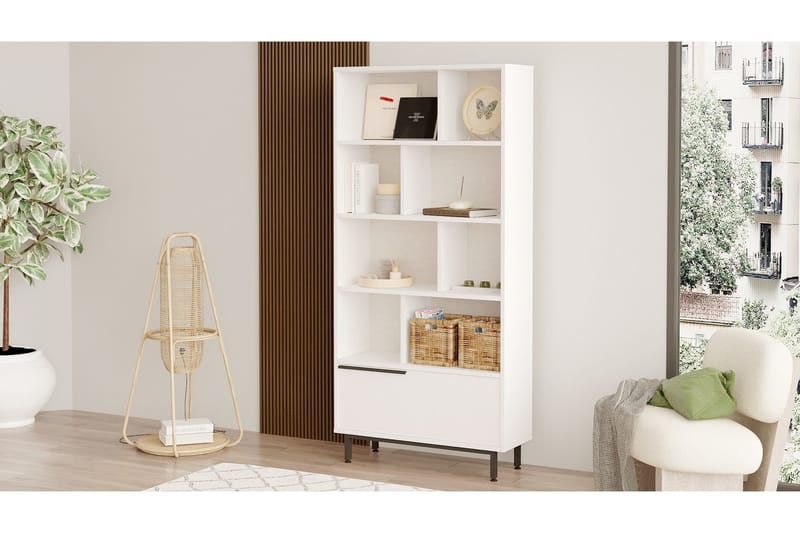 Liyakat Bokhylla 83,9 cm, Vit