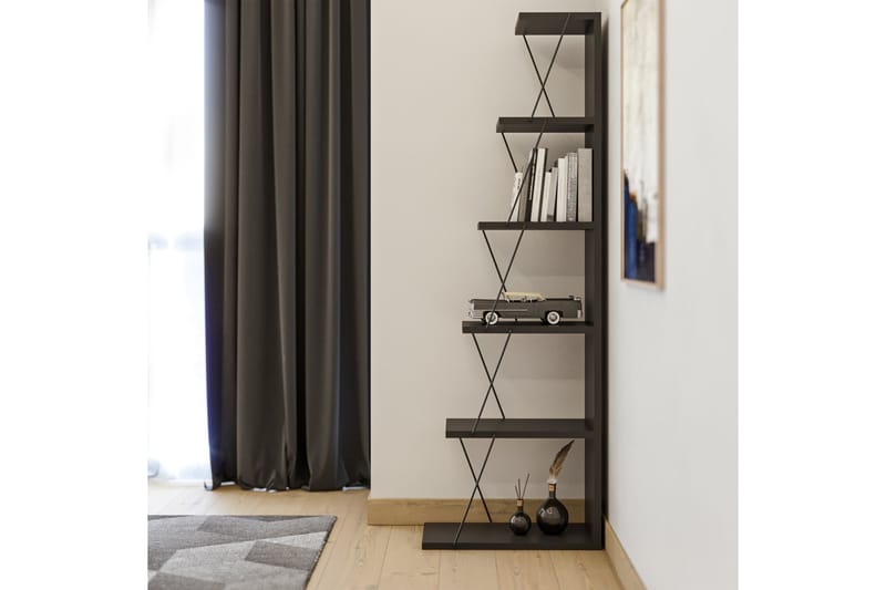 LJUSFORS 150x50 cm Antracit/Svart - Förvaring - Hyllor - Bokhylla