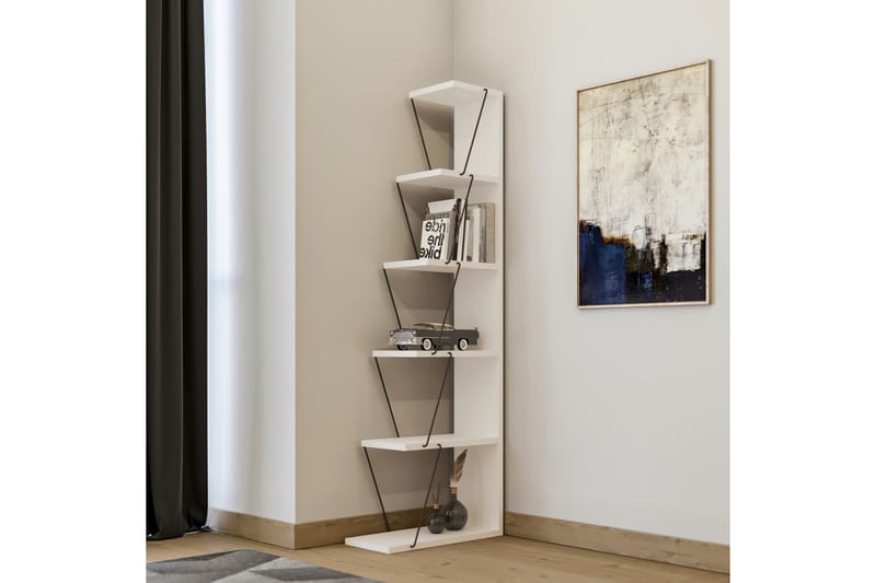 LJUSFORS Bokhylla 150x50 cm Vit/Svart - Förvaring - Hyllor - Bokhylla