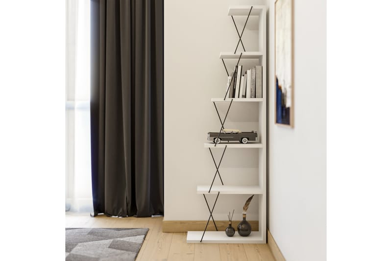 LJUSFORS Bokhylla 150x50 cm Vit/Svart - Förvaring - Hyllor - Bokhylla