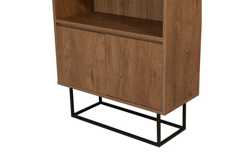 LONATI Bokhylla 80x36 cm 3 Hyllor Mörkbrun/Svart - Förvaring - Hyllor - Bokhylla