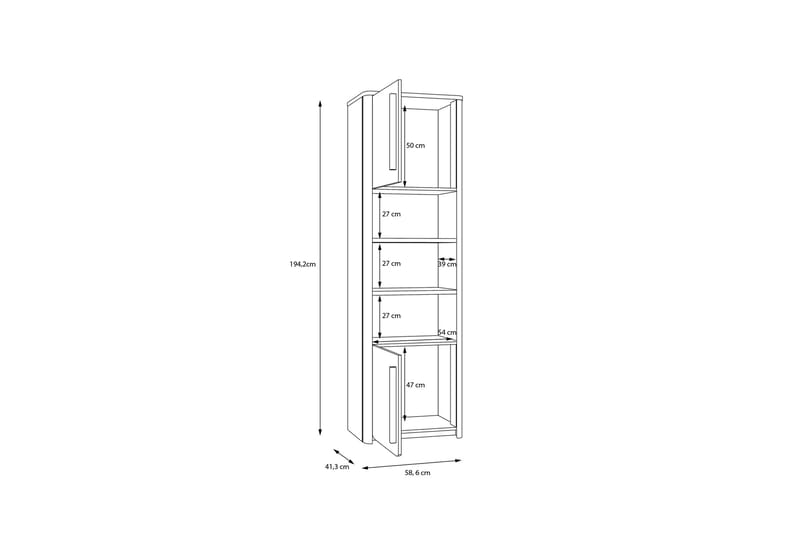 MAGURELE Skrivbord 120 cm Grå/Brun - Förvaring - Hyllor - Bokhylla