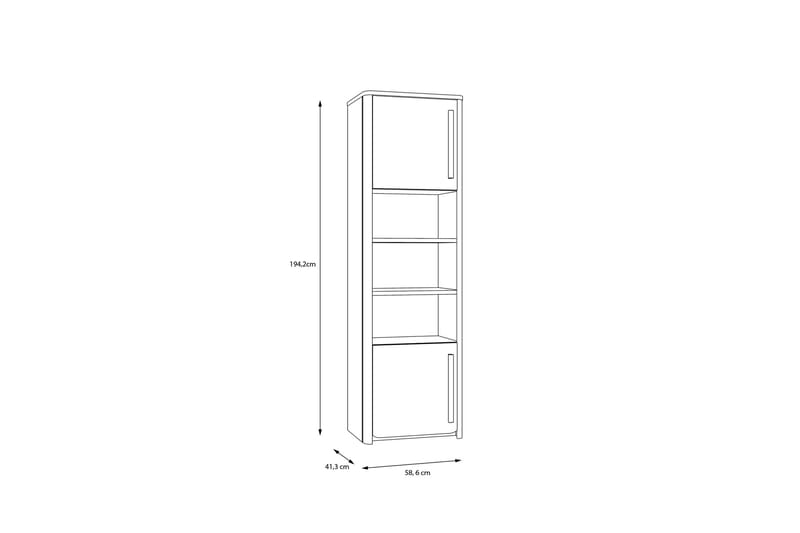 MAGURELE Skrivbord 120 cm Grå/Brun - Förvaring - Hyllor - Bokhylla