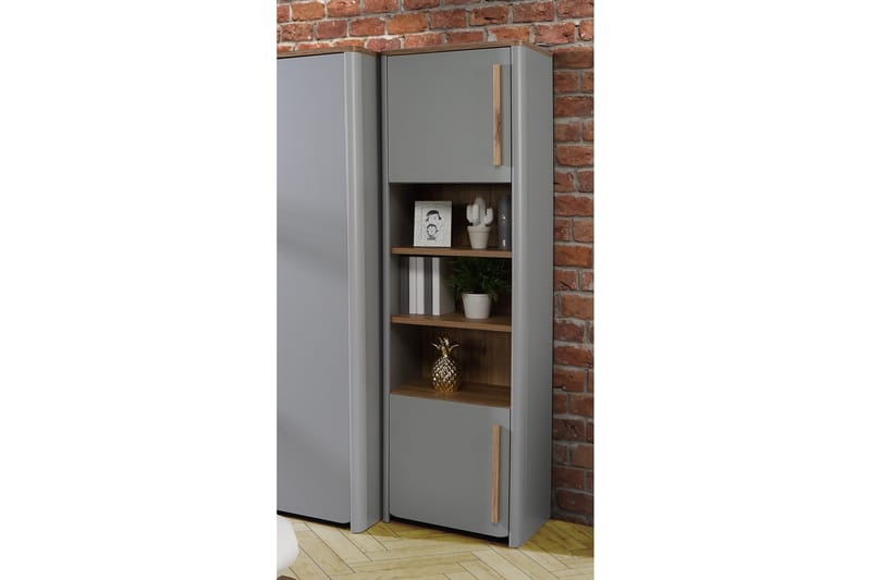 MAGURELE Skrivbord 120 cm Grå/Brun - Förvaring - Hyllor - Bokhylla