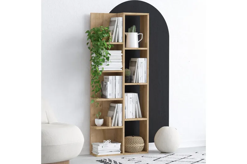 Makhan Bokhylla 60x18 cm Brun - Hanah Home - Förvaring - Hyllor - Bokhylla