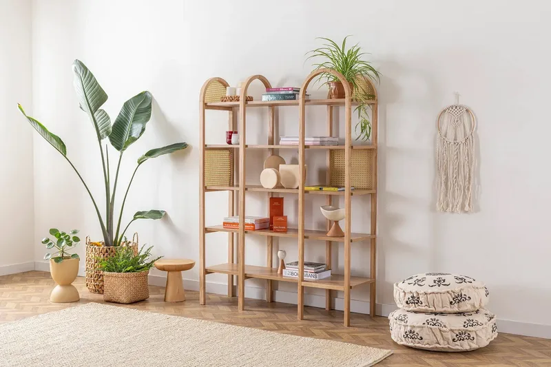 Makwana Bokhylla 120 cm, Natural