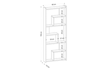 Megg Bokhylla 60x15 cm Brun - Hanah Home - Förvaring - Hyllor - Bokhylla