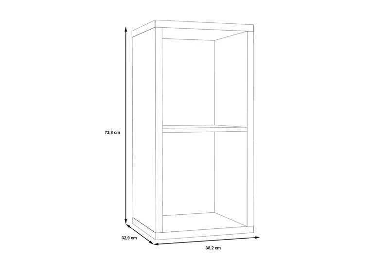 Micheala Bokhylla 40x73 cm - Brun - Förvaring - Hyllor - Bokhylla