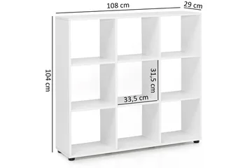Milahn Bokhylla 108x29 cm - Vit - Förvaring - Hyllor - Bokhylla