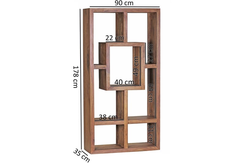 Milliano Bokhylla 90 cm i Valnöt - Brun - Förvaring - Hyllor - Bokhylla