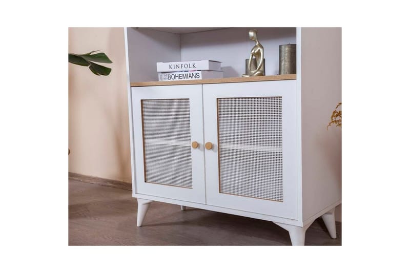 Bokhylla Mjudi Vit / Ek - Vit - Förvaring - Hyllor - Bokhylla