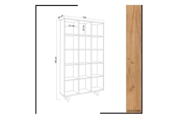 Mod Bokhylla 100 cm i Ek - Brun - Förvaring - Hyllor - Bokhylla