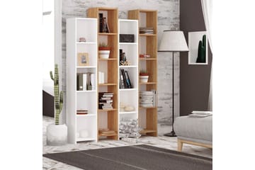 Mod Bokhylla 134 cm i Ek - Vit|Brun - Förvaring - Hyllor - Bokhylla