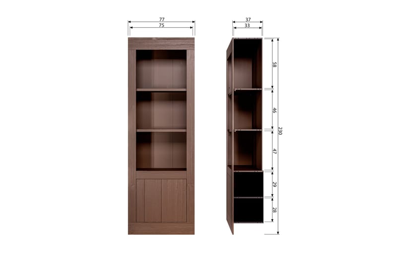 Moona Bokhylla 230 cm Gul/Orange - Förvaring - Hyllor - Bokhylla