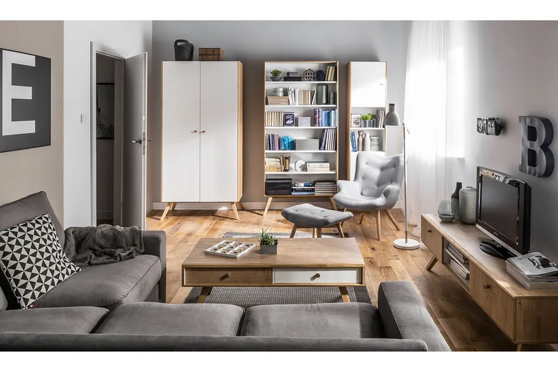 Nature Bokhylla Vit/Natur - VOX - Förvaring - Hyllor - Bokhylla