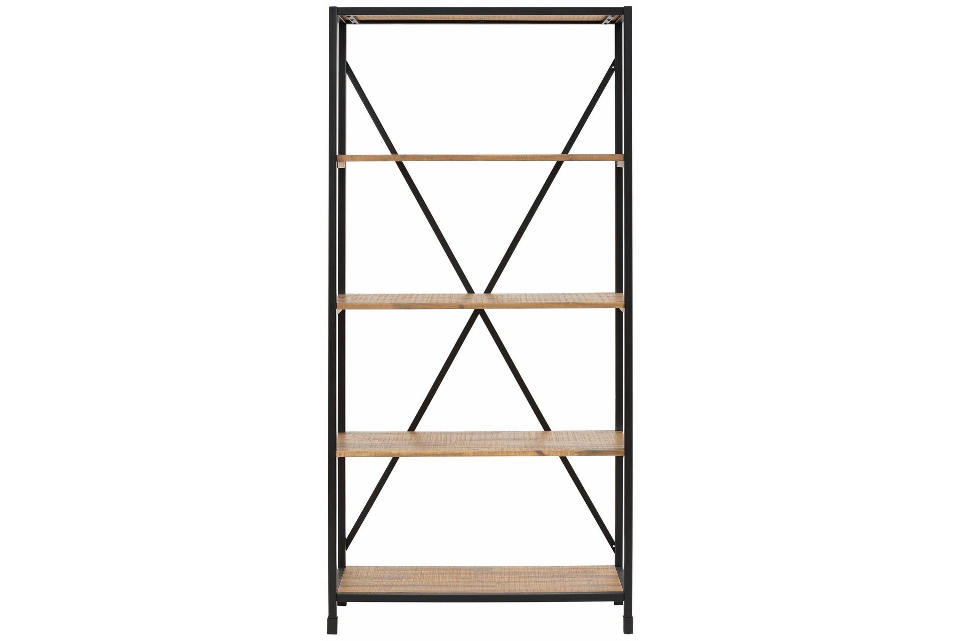 NEDAS Bokhylla 90x190 Flerf&auml;rgad/Akacia/Metall -