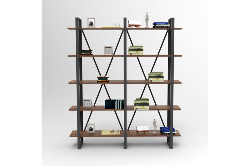 Numandro Bokhylla 154,8 cm i Teak - Brun - Förvaring - Hyllor - Bokhylla