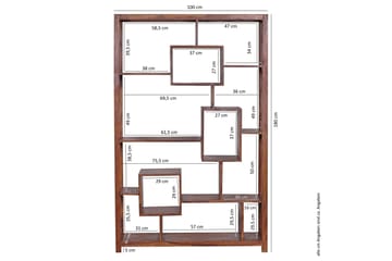 Obaloluwa Bokhylla 115 cm i Valnöt - Brun - Förvaring - Hyllor - Bokhylla