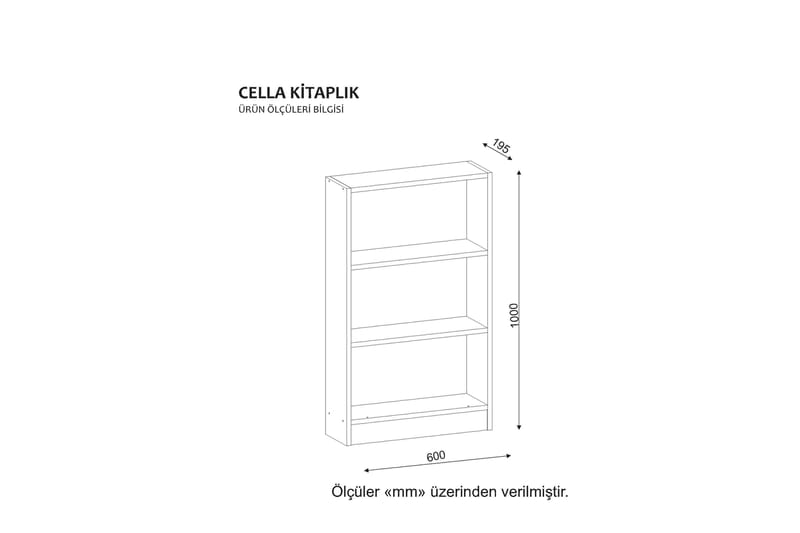 OBINE Bokhylla Enkel Vit - Vit - Förvaring - Hyllor - Bokhylla