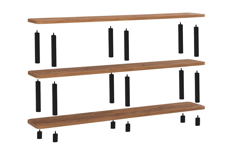 OBURUS Bokhylla 180x74,9 cm Svart - Förvaring - Hyllor - Bokhylla