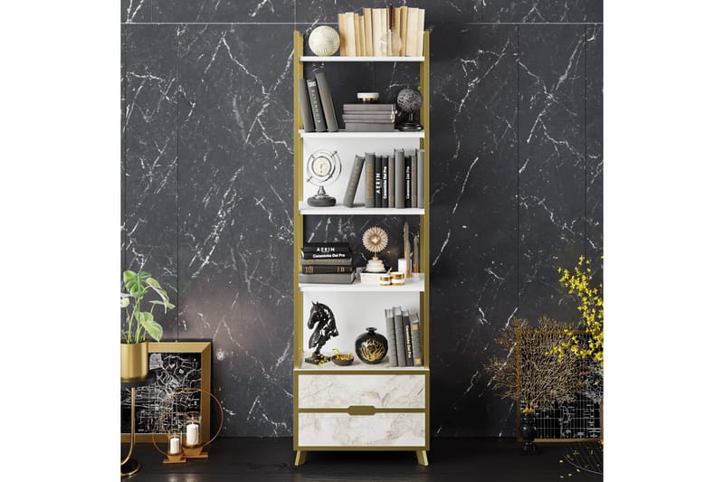 Ocotla Bokhylla 60x35 cm 5 Hyllor - Vit - Förvaring - Hyllor - Bokhylla