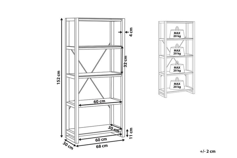 OWASSO Hylla 68x30 cm Vit/Ljust Trä - Förvaring - Hyllor - Bokhylla