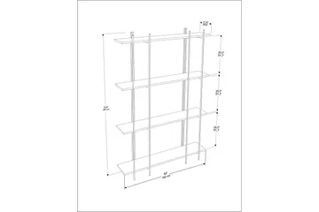Painesville Bokhylla 160 cm - Svart/Green - Förvaring - Hyllor - Bokhylla