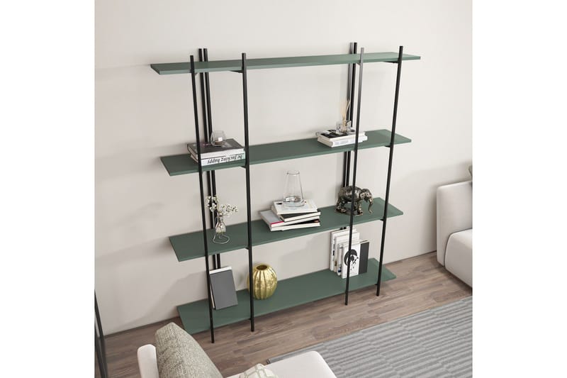 Painesville Bokhylla 160 cm - Svart/Green - Förvaring - Hyllor - Bokhylla
