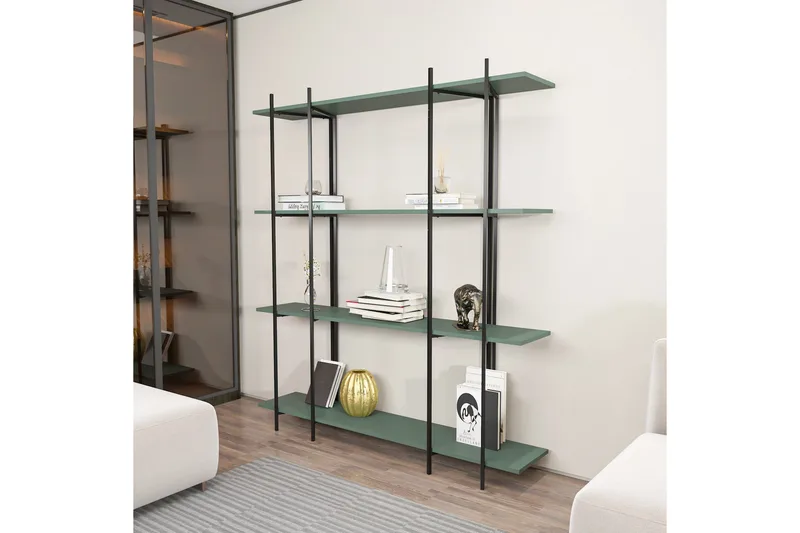 Painesville Bokhylla 160 cm - Svart/Green - Förvaring - Hyllor - Bokhylla