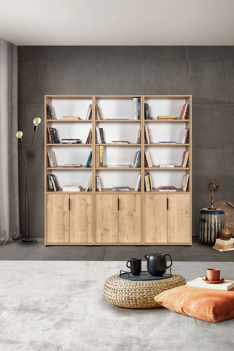 Pavio Bokhylla 180x187x30 cm, Sapphire Oak