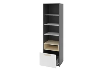 Pok Hylla 50x40x193 cm - Svart/Vit - Förvaring - Hyllor - Bokhylla